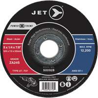 Power-Xtreme ZA24S Grinding Wheel, 4-1/2" x 1/4", 7/8" Arbor, Type 27 Nuna Depot Inc.