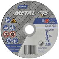 Metal RightCut Right Angle Cut-Off Wheel, 4-1/2" x 0.04", 7/8" Arbor, Type 01/41, Aluminum Oxide, 13580 RPM Nuna Depot Inc.