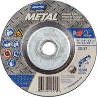Metal Grinding Wheel, 4-1/2" x 1/4", 5/8"-11 Arbor, Aluminum Oxide, Type 27 Nuna Depot Inc.
