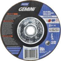 Gemini INOX/SS Right Angle Cut-Off Wheel, 4-1/2" x 3/32", 5/8"-11 Arbor, Type 27/42, Aluminum Oxide, 13580 RPM Nuna Depot Inc.