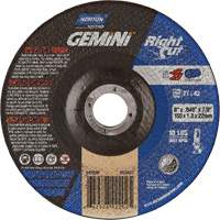 Gemini RightCut Right Angle Cut-Off Wheel, 6" x 0.045", 7/8" Arbor, Type 27/42, Aluminum Oxide, 10185 RPM Nuna Depot Inc.