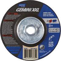 Gemini XXL Grinding Wheel, 4-1/2" x 1/4", 5/8"-11 Arbor, Aluminum Oxide, Type 27 Nuna Depot Inc.
