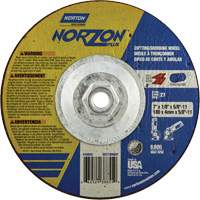NorZon Plus SGZ  Grinding & Cutting Wheel, 7" x 1/8", 5/8"-11 Arbor, Type 27, Ceramic Alumina Nuna Depot Inc.