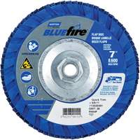 BlueFire&reg; Standard-Density Flap Disc, 7" x 5/8"-11, Type 27, P36 Grit, Zirconia Alumina Nuna Depot Inc.