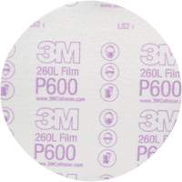 Disque abrasif de finition en pellicule Hookit 00971 260L, dia 6", Grain P600, Oxyde d'aluminium Nuna Depot Inc.
