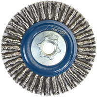Stringer Bead Knot Wire Brush For Angle Grinders, 4" Dia., 0.02" Fill, 5/8"-11 Arbor, Stainless Steel Nuna Depot Inc.
