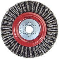 Stringer Bead Knot Wire Brush For Angle Grinders, 4" Dia., 0.02" Fill, 5/8"-11 Arbor, Steel Nuna Depot Inc.
