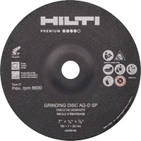 AG-D SP Premium Grinding Wheels, 5" x 1/4", 7/8" Arbor, Zirconium, Type 27 Nuna Depot Inc.