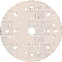 Hookit Gold Abrasive Disc, 6" Dia., 120 Grit, Aluminum Oxide, C-Weight Nuna Depot Inc.