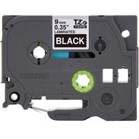 P-touch&reg; Labeling Systems, 9 mm x 314.96" or 8 m, White on Black Nuna Depot Inc.