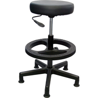 900 Series Task Stool, Stationary, Adjustable, 20" - 28", Vinyl Seat, Black Nuna Depot Inc.