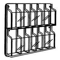 Pr&eacute;sentoirs, Mural, 9 fentes, Plastique, 30" la x 2" p x 36-7/8" h Nuna Depot Inc.