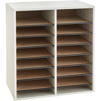 Casier &agrave; compartiments r&eacute;glable pour documentation, Stationnaire, 16 fentes, Bois, 19-1/2" la x 11-3/4" p x 21" h Nuna Depot Inc.
