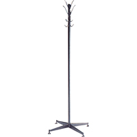 Coat Tree, 60" H, Steel, Black, 8 Hook(s) Nuna Depot Inc.