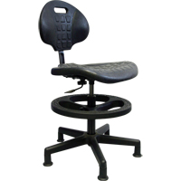 Heavy-Duty Ergonomic Seating, Polyurethane, Black, 250 lbs. Capacity Nuna Depot Inc.