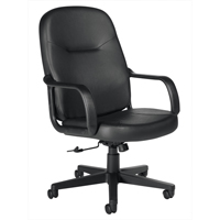 Fauteuil de bureau, Cuir, Noir Nuna Depot Inc.