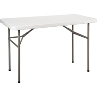 Table pliante, Rectangulaire, 48" l x 24" la, Poly&eacute;thyl&egrave;ne, Blanc Nuna Depot Inc.