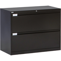 Classeur lat&eacute;ral, Acier, 2 tiroirs, 36" la x 18" p x 27-7/8" h, Noir Nuna Depot Inc.