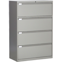 Classeur lat&eacute;ral, Acier, 4 tiroirs, 36" la x 18" p x 53-3/8" h, Gris Nuna Depot Inc.