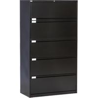 Classeur lat&eacute;ral, Acier, 5 tiroirs, 36" la x 18" p x 65-1/2" h, Noir Nuna Depot Inc.