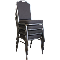 Stacking Chairs, Fabric, 37" High, 275 lbs. Capacity, Black Nuna Depot Inc.