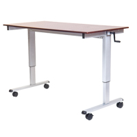 Postes de travail ajustables pour travail assis et debout , , 48-1/2" h x 48" la x 32-1/2" p, Noyer Nuna Depot Inc.