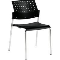 Chaise sans accoudoirs empilables, Plastique, Hauteur 33", Capacit&eacute; 300 lb, Noir Nuna Depot Inc.