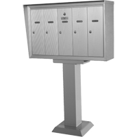 Boîtes aux lettres plateforme unique, Fixation Socle, 16" x 5-1/2", 3 portes, Aluminium Nuna Depot Inc.