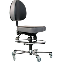 TF 180 Ergonomic Chair, Mobile, Vinyl Seat, Black Nuna Depot Inc.