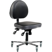 SF180 Multi-Tilt Ergonomic Chair, Mobile, Adjustable, Vinyl Seat, Black/Grey Nuna Depot Inc.