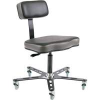 SF160 Ergonomic Chair, Mobile, Vinyl Seat, Black Nuna Depot Inc.