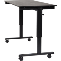 Bureau ajustable pour travail assis et debout, , 48-1/2" h x 59" la x 29-1/2" p, Noir Nuna Depot Inc.