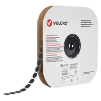 Attache Velcoin, Boucle, 3/4" dia., Adh&eacute;sif, Noir Nuna Depot Inc.