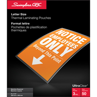 Pochettes lamin&eacute;es pour lettres Swingline UltraClear Nuna Depot Inc.