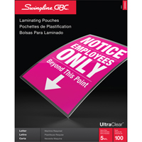 Pochettes lamin&eacute;es pour lettres Swingline UltraClear Nuna Depot Inc.