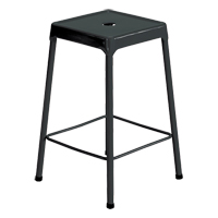 Counter Stool, Stationary, Fixed, 25", Steel Seat, Black Nuna Depot Inc.