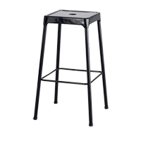 Bistro Stool, Stationary, Fixed, 29", Steel Seat, Black Nuna Depot Inc.