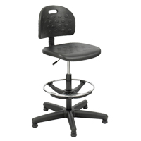 Soft Tough Stool, Stationary, Adjustable, 29" - 49", Polyurethane Seat, Black Nuna Depot Inc.