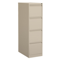 Classeur vertical, Acier, 4 tiroirs, 15-1/7" la x 25" p x 52" h, Beige Nuna Depot Inc.