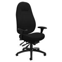 High Back Comfort Chair, Polyester, Black, 300 lbs. Capacity Nuna Depot Inc.