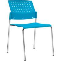 Chaises sans accoudoirs empilables, Plastique, Hauteur 33", Capacit&eacute; 300 lb, Bleu Nuna Depot Inc.