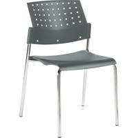 Chaises sans accoudoirs empilables, Plastique, Hauteur 33", Capacit&eacute; 300 lb, Gris Nuna Depot Inc.