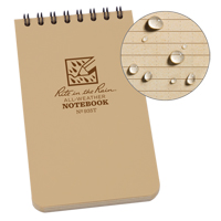 Pocket Top-Spiral Notebook, Soft Cover, Tan, 100 Pages, 3" W x 5" L Nuna Depot Inc.