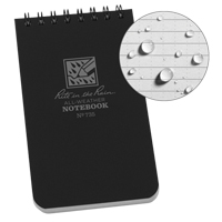 Pocket Top-Spiral Notebook, Soft Cover, Black, 100 Pages, 3" W x 5" L Nuna Depot Inc.