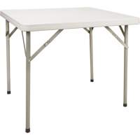 Table pliante, Carr&eacute;e, 34" l x 34" la, Poly&eacute;thyl&egrave;ne, Blanc Nuna Depot Inc.