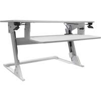 Poste de travail assis-debout Goya, Mod&egrave;le de bureau, 21" h x 35-2/5" la x 24" p, Blanc Nuna Depot Inc.