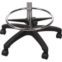 Tabouret robuste et ergonomique, Mobile, Ajustable, 39" - 48", Polyur&eacute;thane Si&egrave;ge, Noir Nuna Depot Inc.