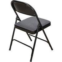 Deluxe Fabric Padded Folding Chair, Steel, Grey, 300 lbs. Weight Capacity Nuna Depot Inc.