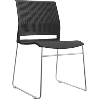 Stacking Chairs, Polypropylene, 32-3/8" High, 250 lbs. Capacity, Black Nuna Depot Inc.