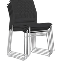 Stacking Chairs, Polypropylene, 32-3/8" High, 250 lbs. Capacity, Black Nuna Depot Inc.